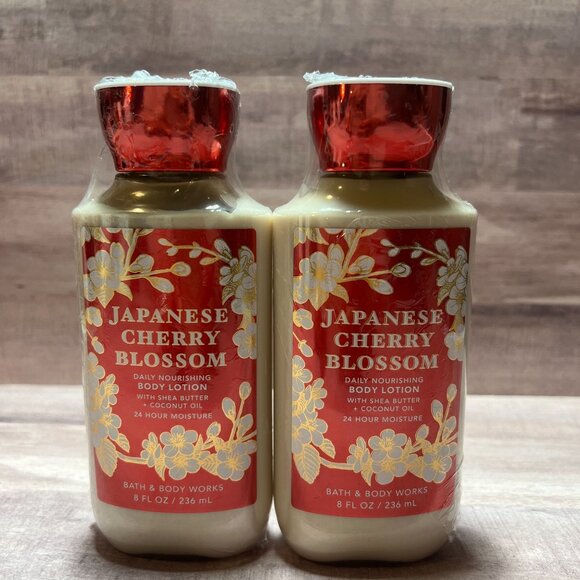 Bath and Body Works Japanese Cherry Blossom Lotion 8 oz each | 2 Pack - Picture 1 of 4